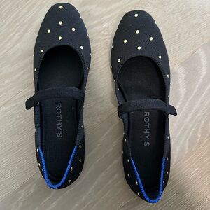 Rothy’s The Square Mary Jane in Studded Black